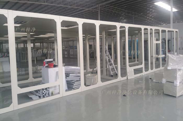 大型裝配式潔凈棚組裝現場實拍圖 大型裝配式潔凈棚組裝現場實拍圖