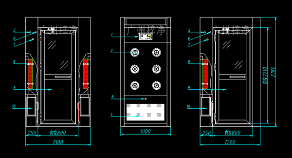 標準風淋室立體結(jié)構(gòu)圖 標準風淋室立體結(jié)構(gòu)圖